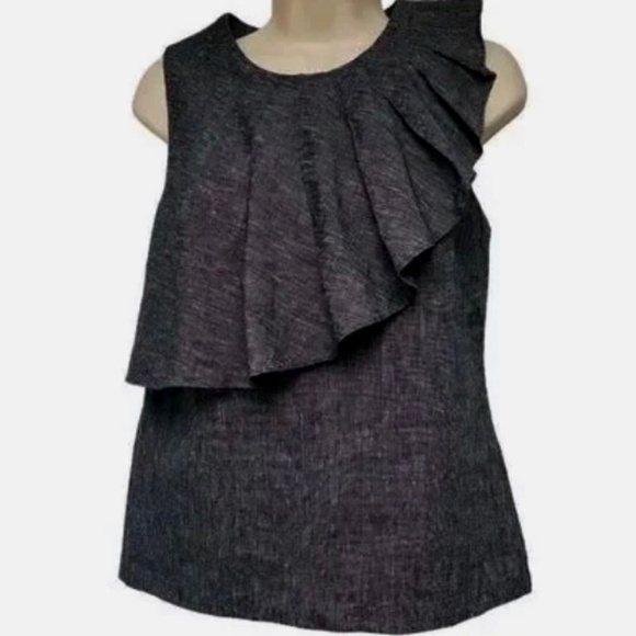 Banana Republic grey chambray top - Picture 2 of 9